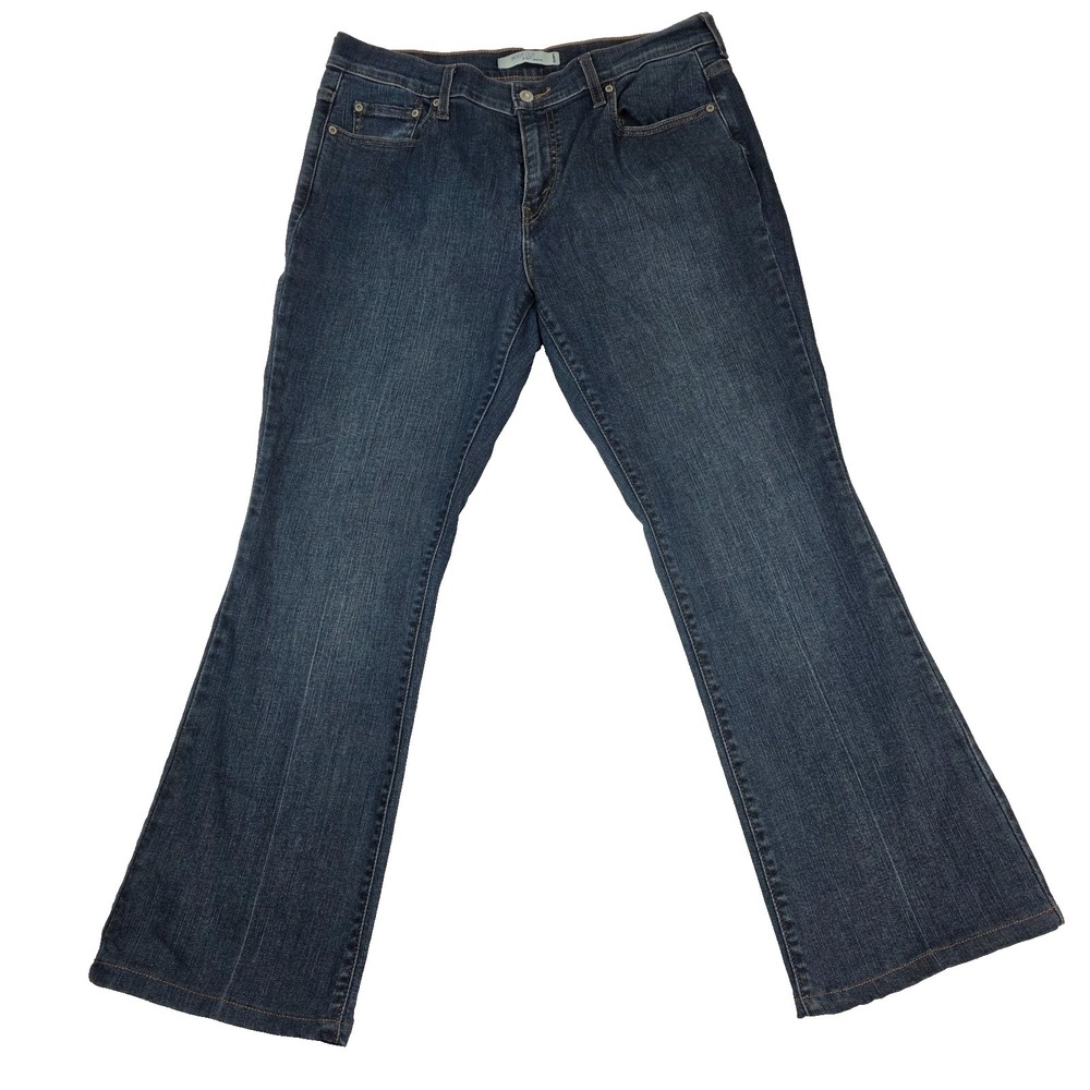 Levis 515 Jeans Sz‎ 12 Short Womens Blue Pants Stretch Ladies Mid Rise Bootcut